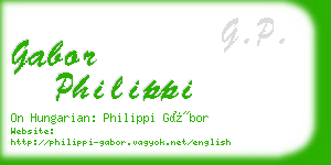 gabor philippi business card